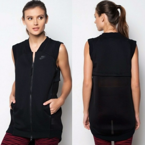 Nike Tech Fleece Cocoon Mesh Full Zipper Vest - Picture 1 of 14
